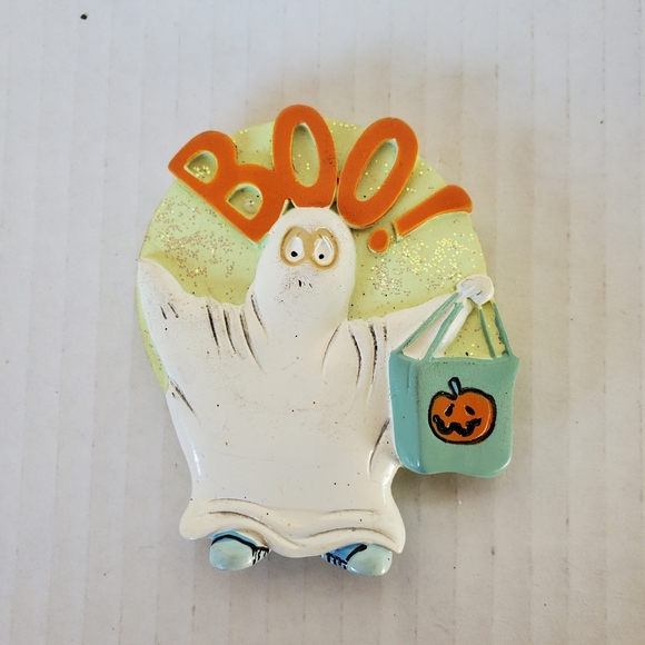 3 SWIBCO Halloween Fridge Magnets ‘08 Haunted House/Cat W/Pumpkin/Ghost BOO! - Picture 5 of 9
